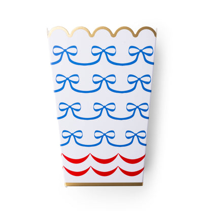 4TH OF JULY BOW FLAG POPCORN BOXES - 8 pk