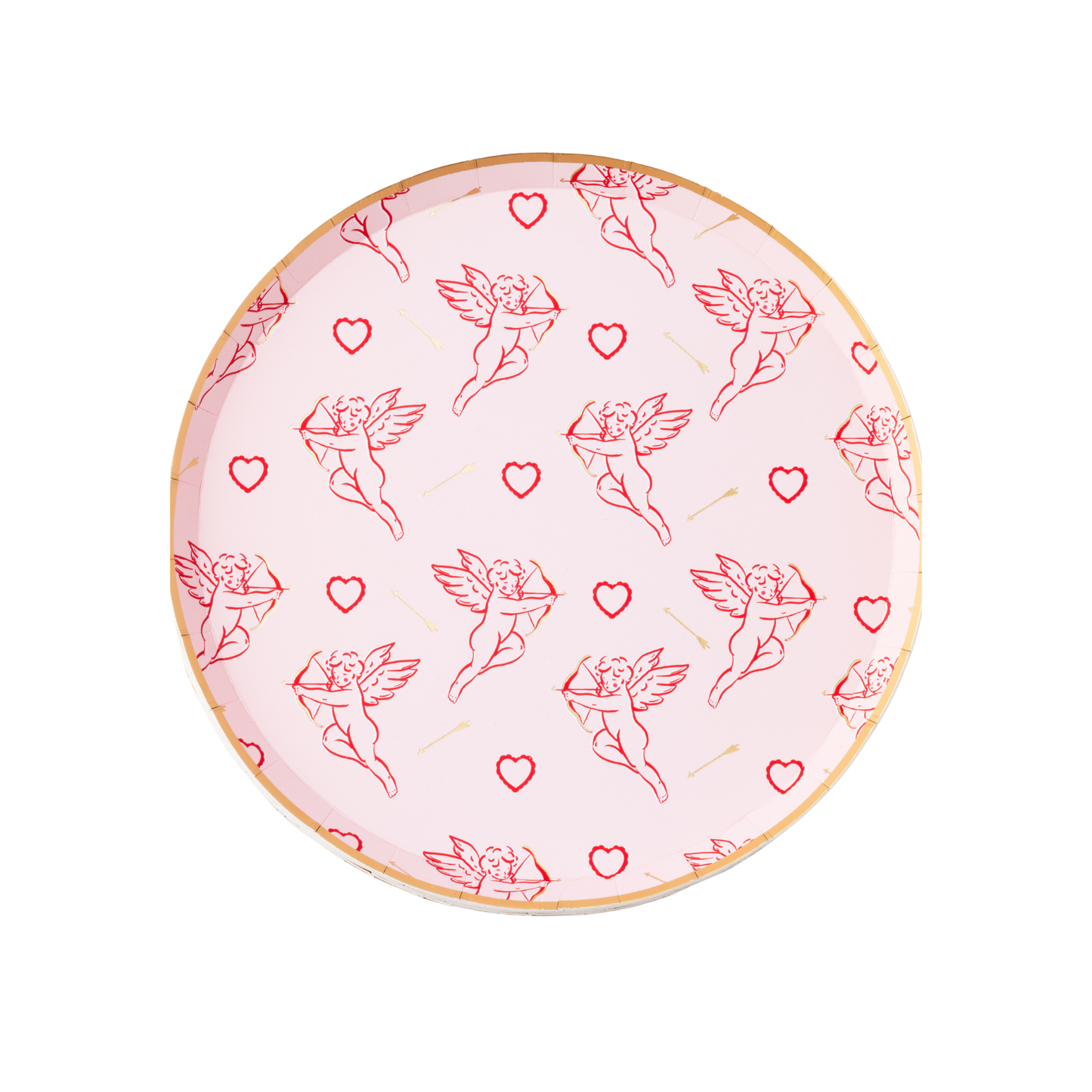CUPID'S CRUSH PINK SMALL PLATES - 8 pk