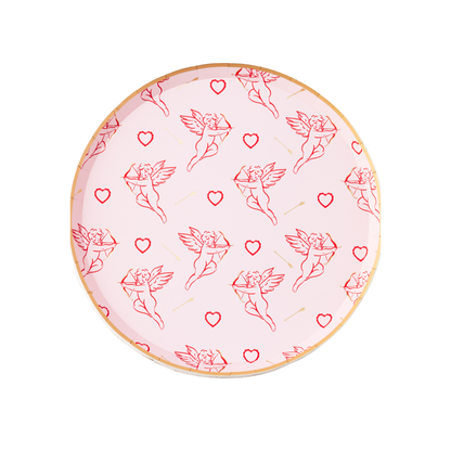 CUPID'S CRUSH PINK SMALL PLATES - 8 pk