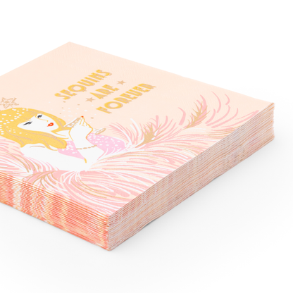 SEQUIN SHOWGIRL LARGE NAPKINS - 20 pk