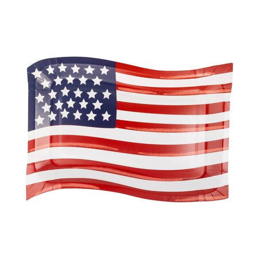 Wavy Flag Plate - 8 pk
