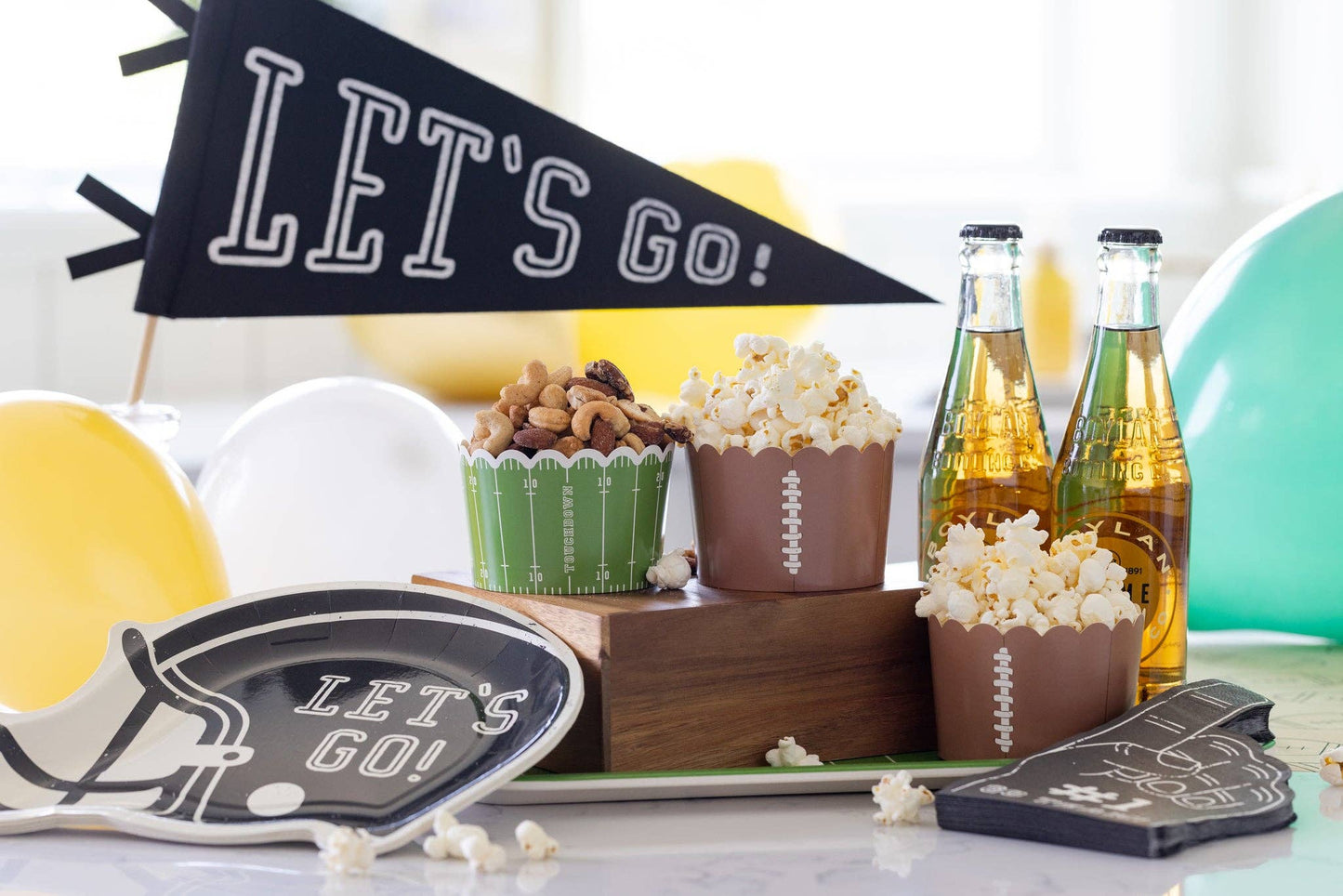 Football Jumbo Baking/Food Cups- 40 pk