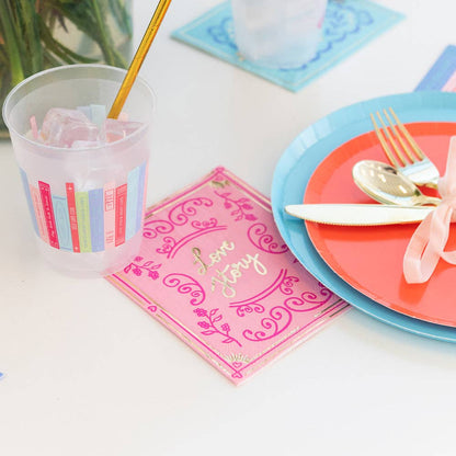 Book Club "Book Cover" Cocktail Napkins - 16 pk