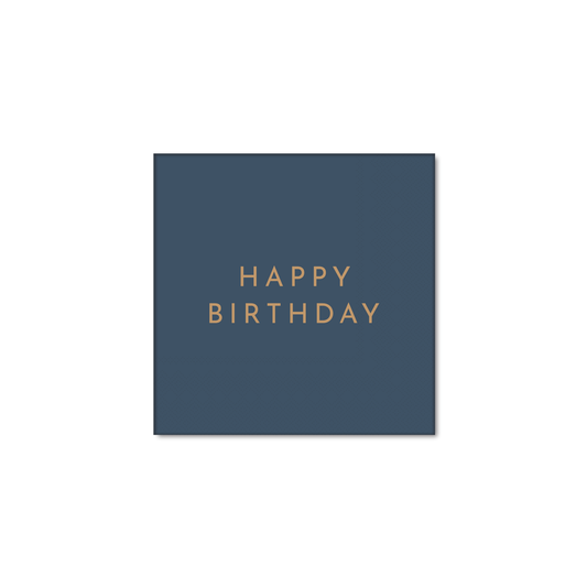 MIDNIGHT BLUE SIGNATURE HAPPY BIRTHDAY COCKTAIL NAPKINS - 20 pk