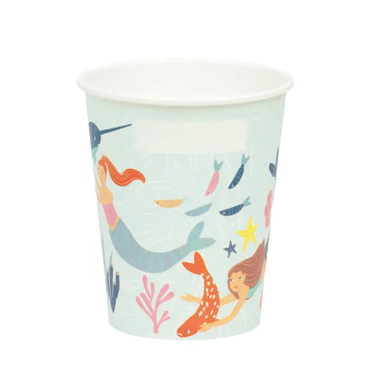 Mermaid party cups- 8 pk.