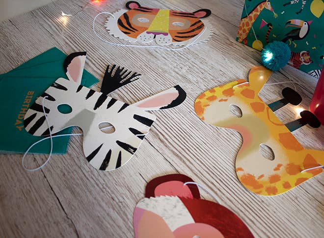 Kids Dress Up Animal Masks - 8 Pk