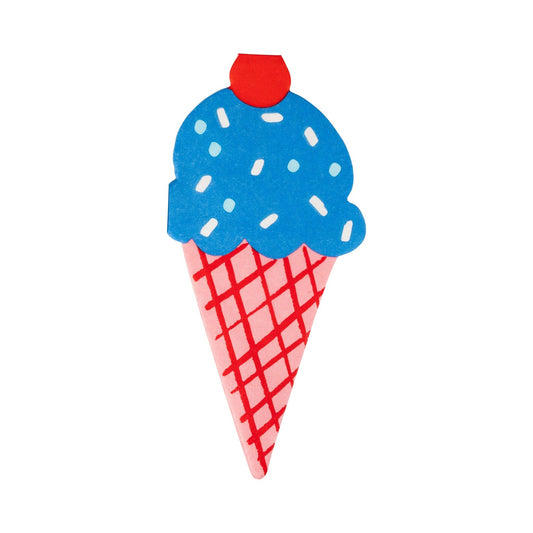 Ice Cream Shaped Dinner Napkin- 24 pk