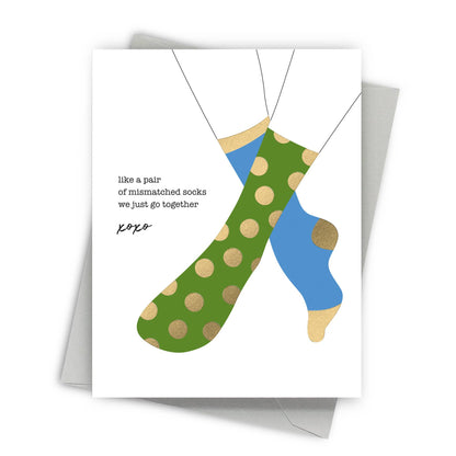 Mismatched Socks – Heartfelt Love Greeting Card