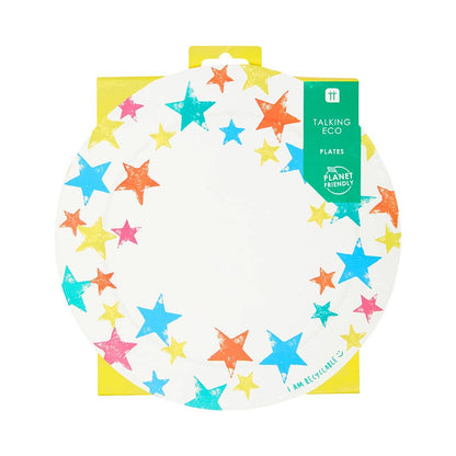 Eco-Friendly Rainbow Star Plate - 12 Pk.