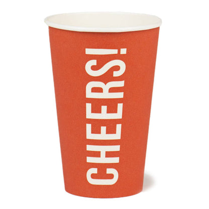 'Cheers' Red Paper Cups - 8 Pack, Game Day