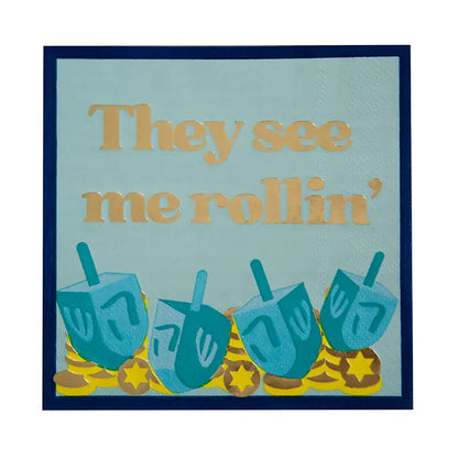"They See Me Rollin'" Cocktail Napkins - 20 Pk.