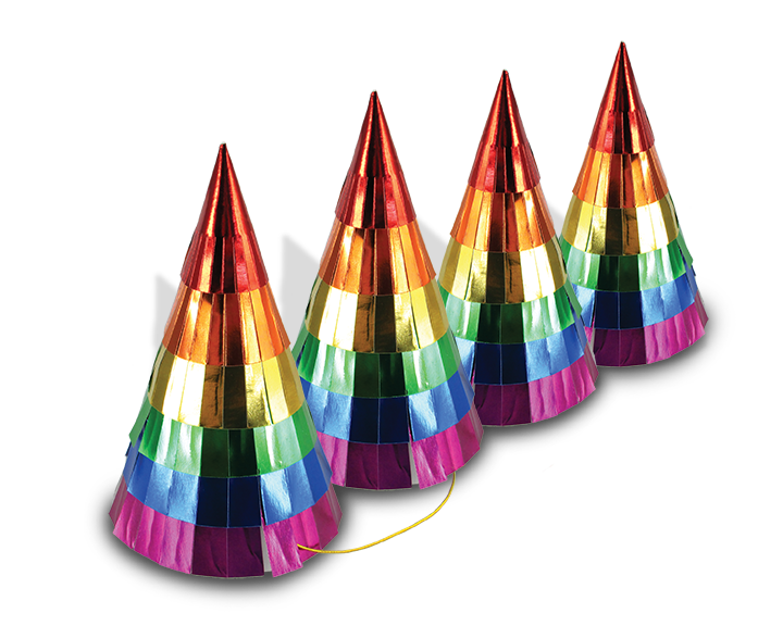 Rainbow Party Hats