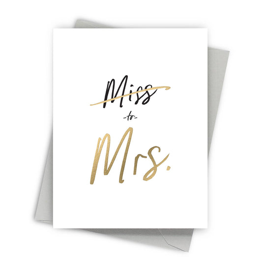 Miss To Mrs – Wedding Greeting Cards