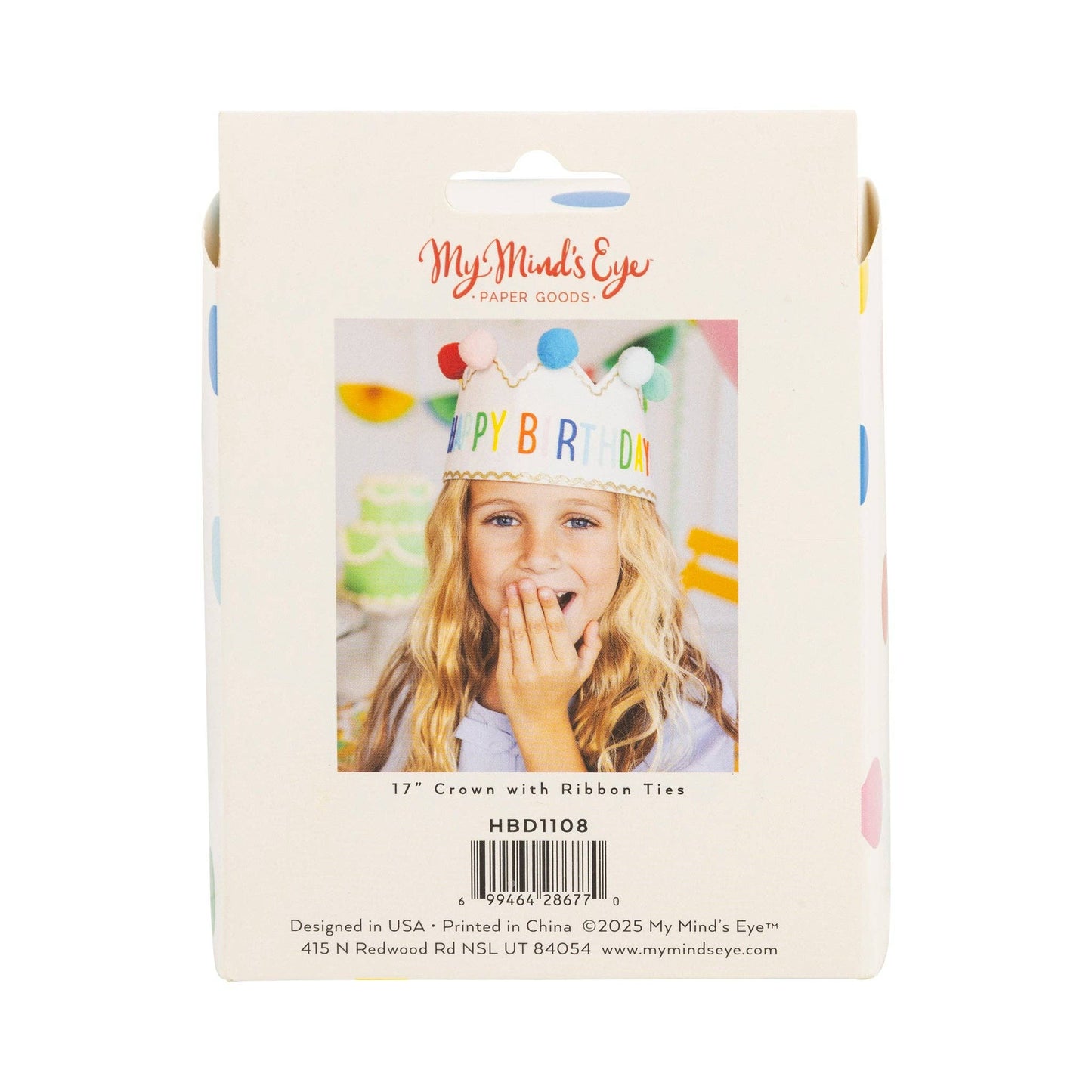 Happy Birthday Felt Crown - 1 pk