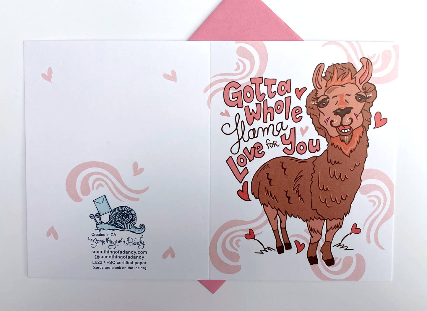 Llama Love Card