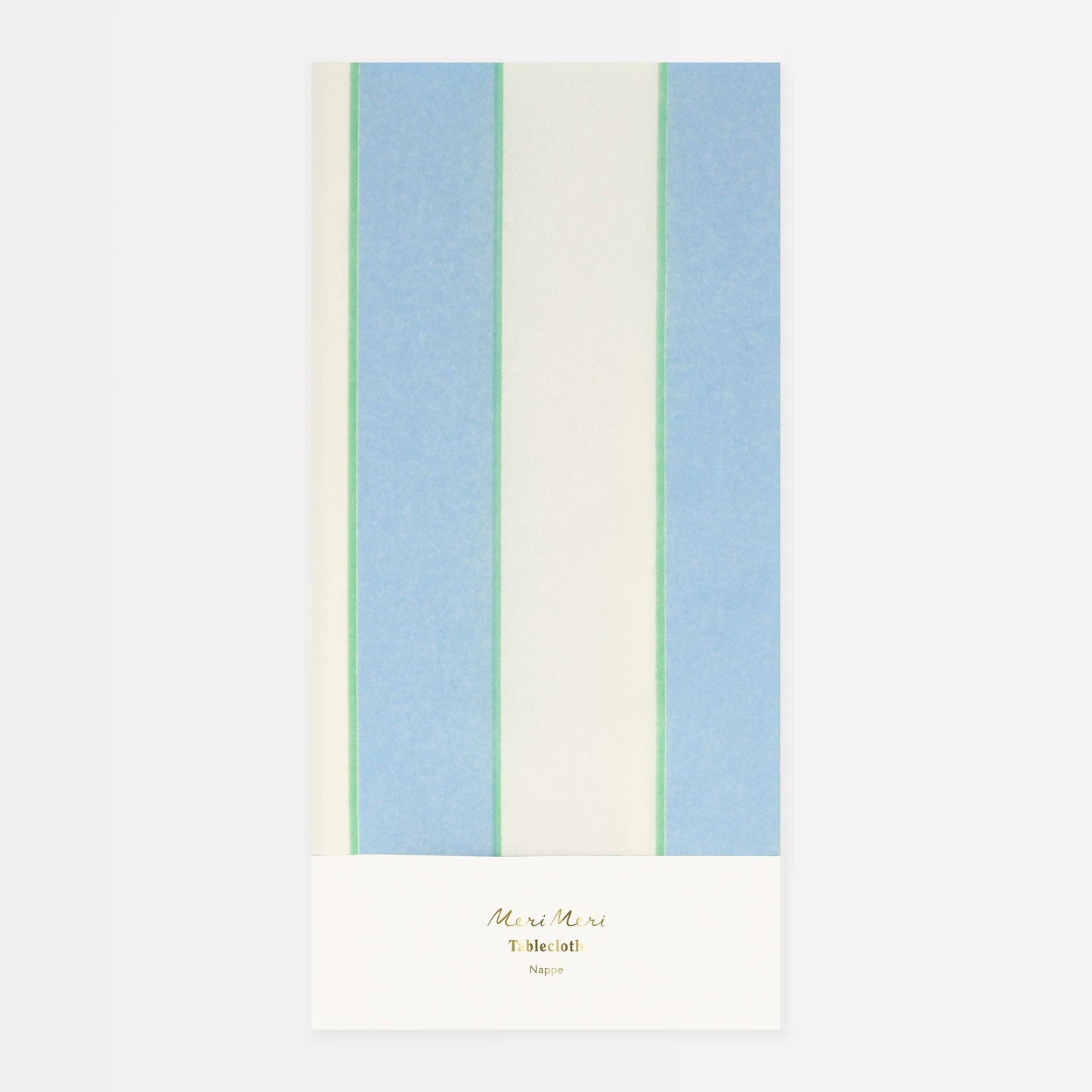 Pale Blue Striped Paper Tablecloth - 1 pk