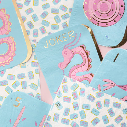 Game Night Mahjong Tile Guest Napkins - 16 pk