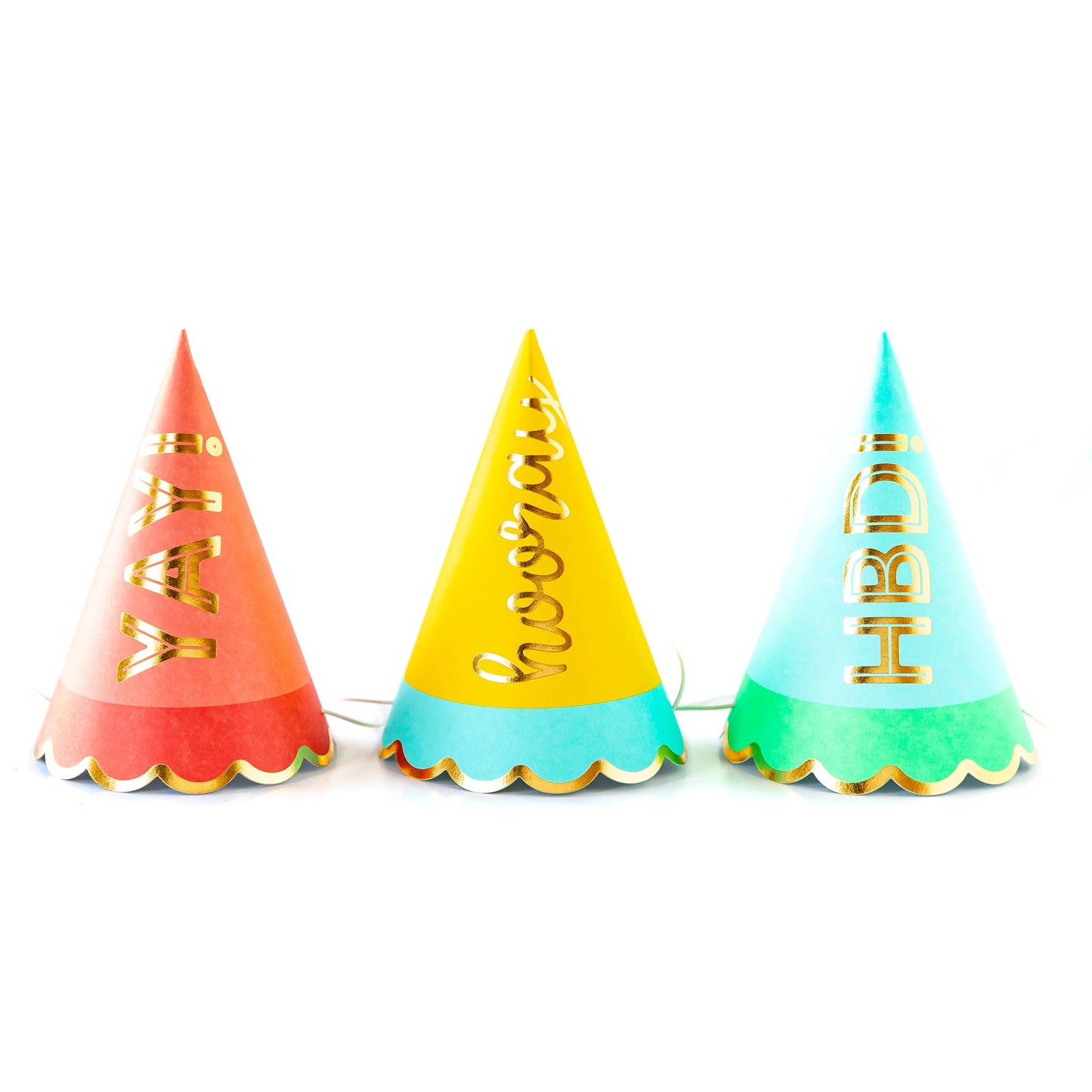 Hip Hip Hooray Party Hats- 9 pk.