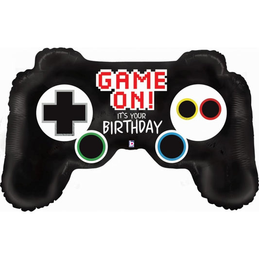 36" Game controller it's your birthday Balloon with helium
