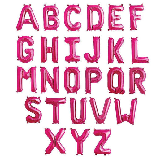 34" Hot Pink foil letters