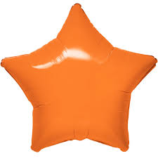 18" orange foil star