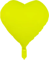 18" neon yellow foil heart