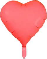 18" neon red foil heart