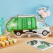 26" garbage Truck foil balloon C1
