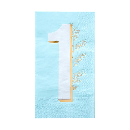 Blue Onederland Guest Napkins - 16 Pk.