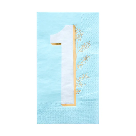 Blue Onederland Guest Napkins - 16 Pk.