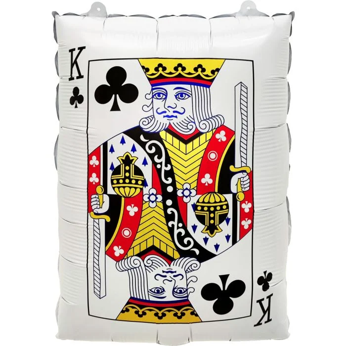 22" King of Clubs Casino Card foil balloons