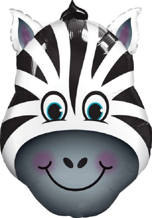 32"  zebra face Foil Balloon