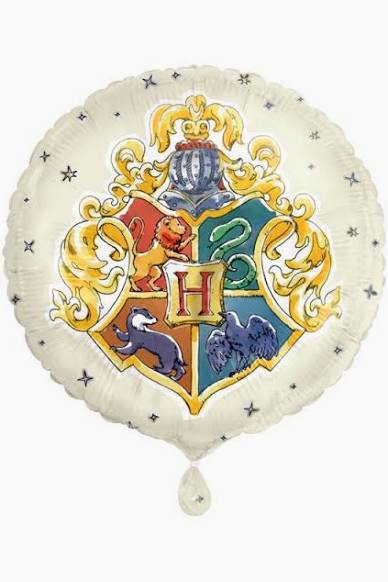 18” Harry Potter Hogwarts White background Crest Balloon with helium