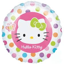 18” Hello kitty polka dot foil balloon