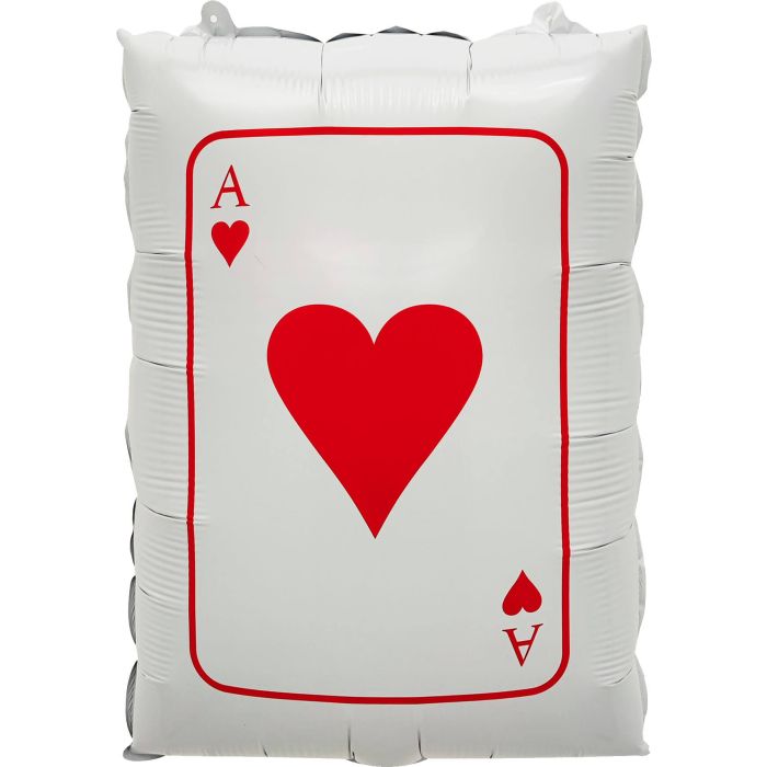 22" Ace of Hearts Casino Card foil balloons