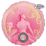 18" Wicked Glinda & Elphaba 2 - sided foil balloon