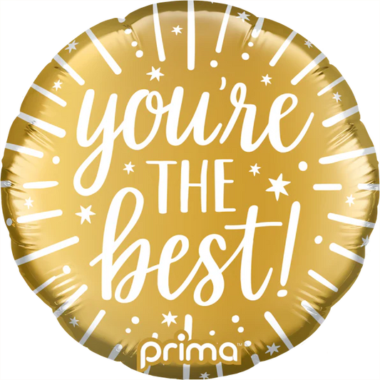 18" You're the Best gold foil balloon