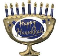 29" Happy Hanukkah foil balloon