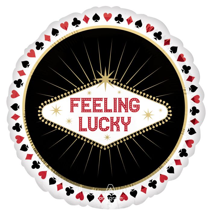 18" Feeling Lucky Casino foil balloon
