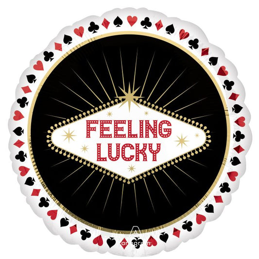 18" Feeling Lucky Casino foil balloon
