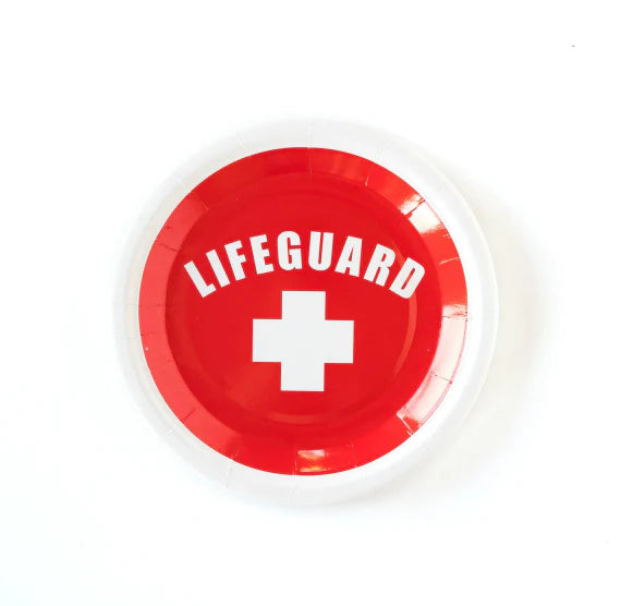 Pool LIfeguard Dessert Plate - 8 pk