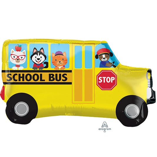 32" School Bus foil balloon