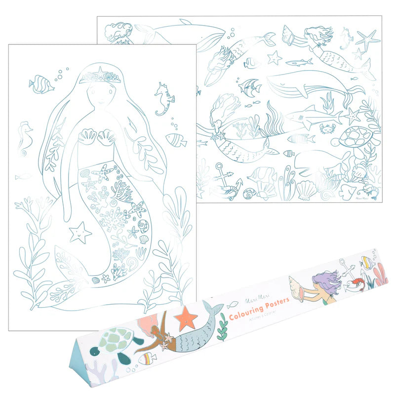 Mermaid Colouring Posters- 2 sheets per roll