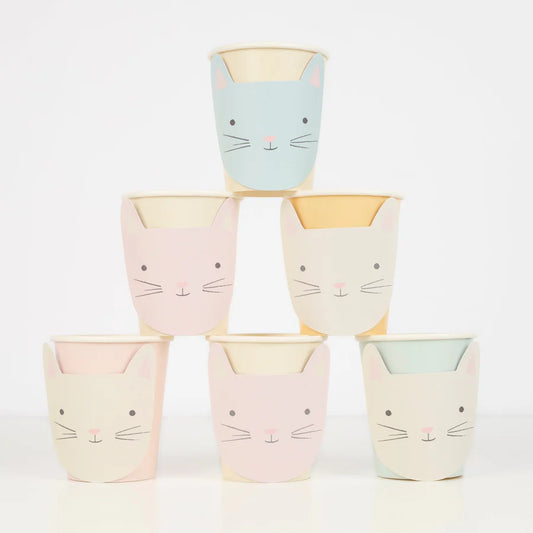 Cute Kitten cups- 8 pk