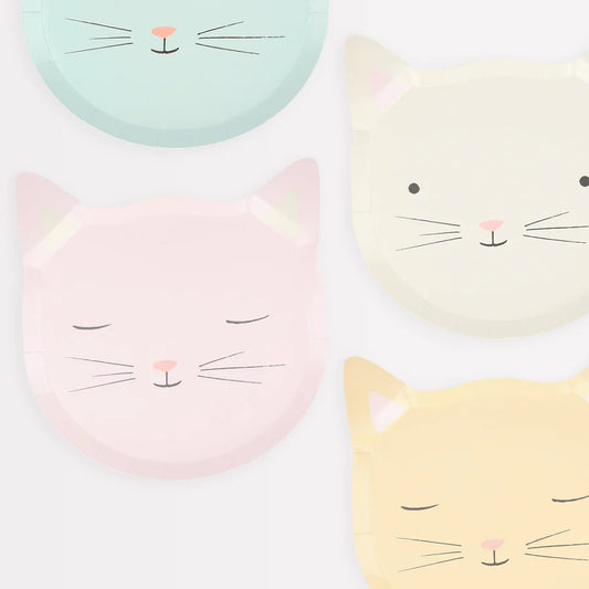 Cute Kitten plates- 8 pk