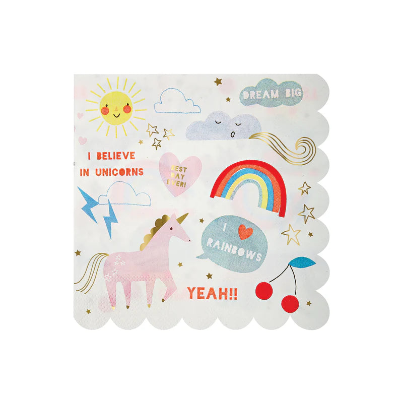 I believe in Unicorns large napkins- 16 pk.