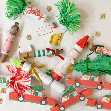 Jolly Holly Fringe Crackers - 6 pk