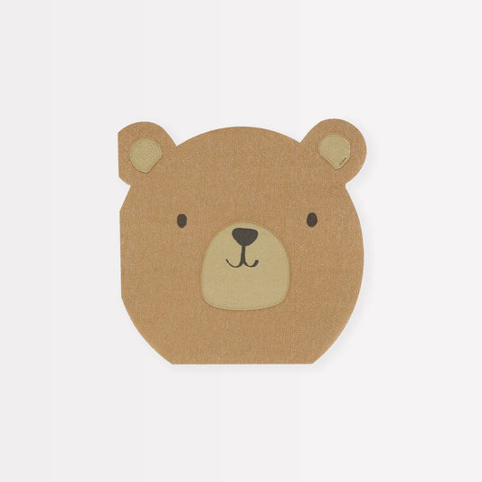 Bear napkin - 16 pk