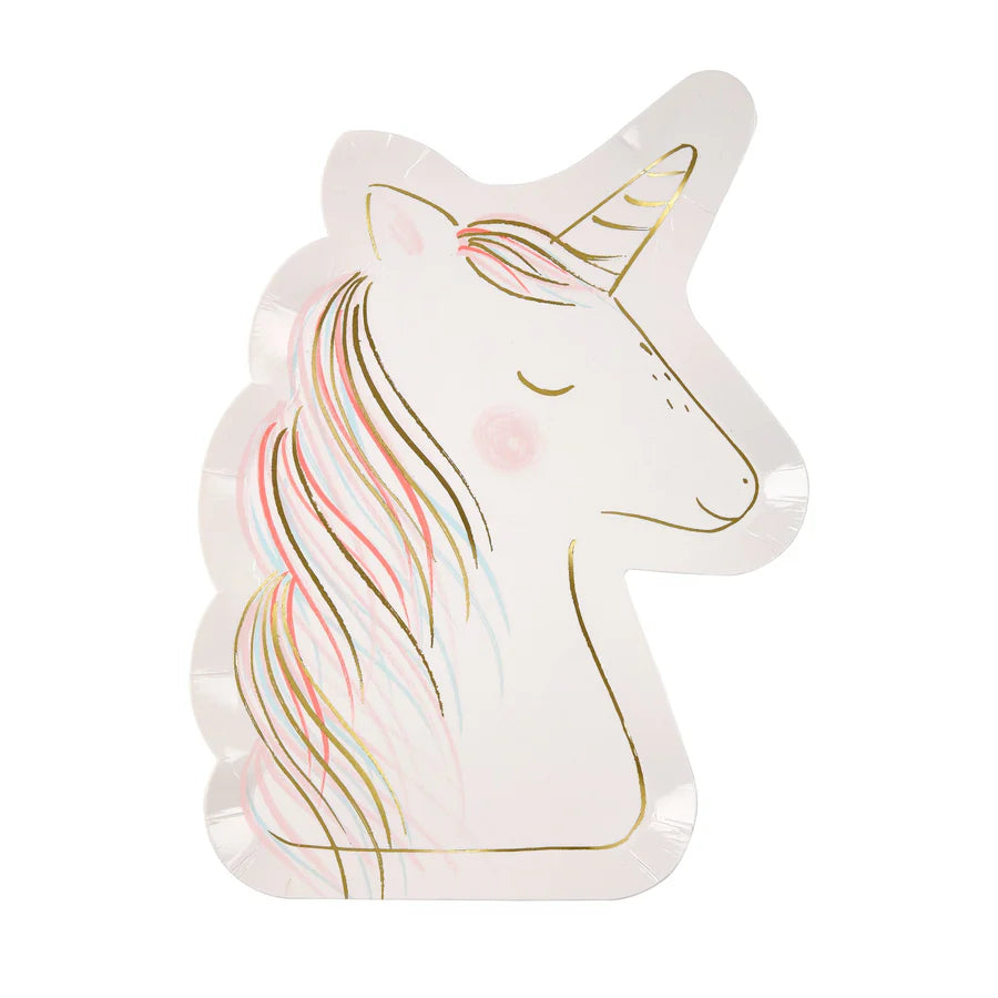 Magical unicorns plates - 8 pk