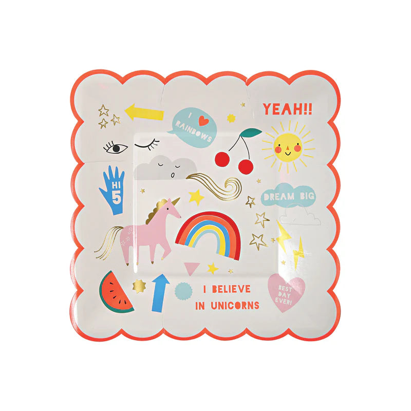 I believe in unicorns small plates - 8 Pk.